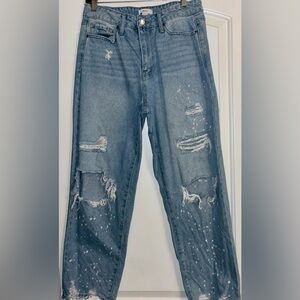 ** Forever 21 ** Womens Jeans Pants 28 Distressed Medium Straight Leg